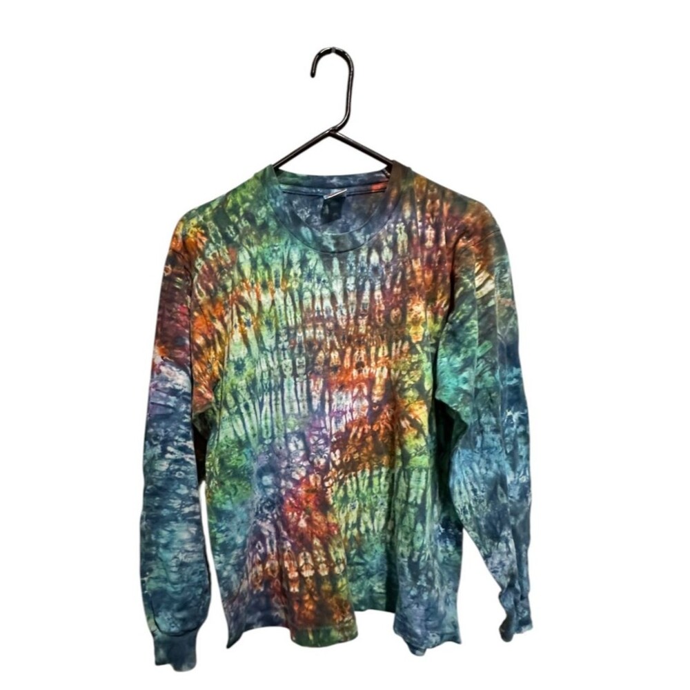 Vintage Fruit Of The Loom Tie Dye Shirt Sz XL Single Stitch Unprinted